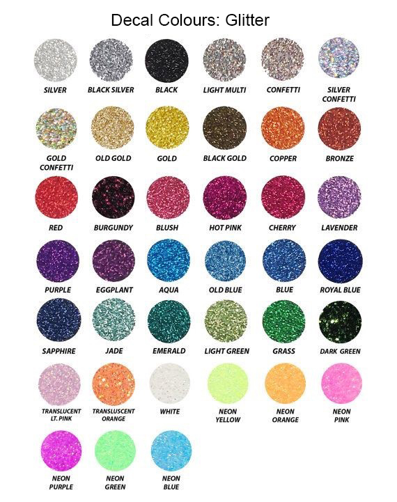 Glitter Chart Decal